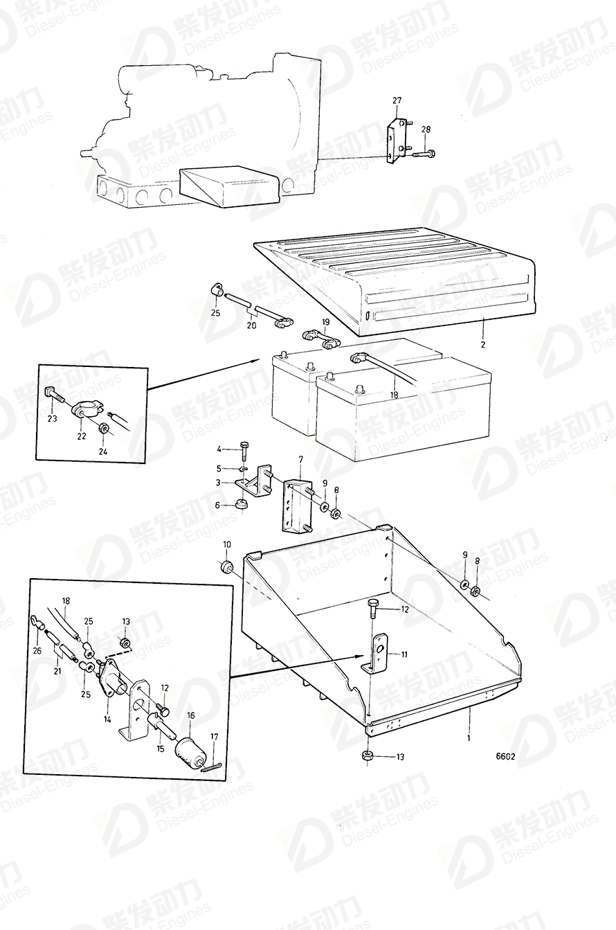 volvo penta Bracket 846329 Drawing